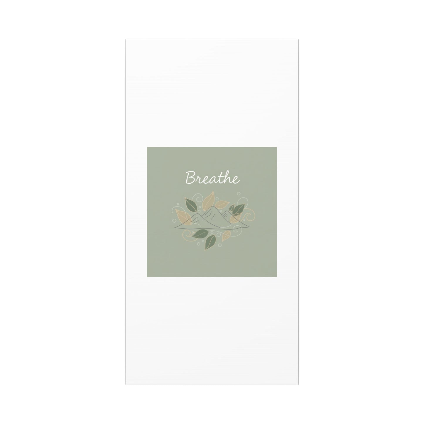 Breathe Mountain Line Canvas | Nature Symbols, Minimal Forest Wall Art