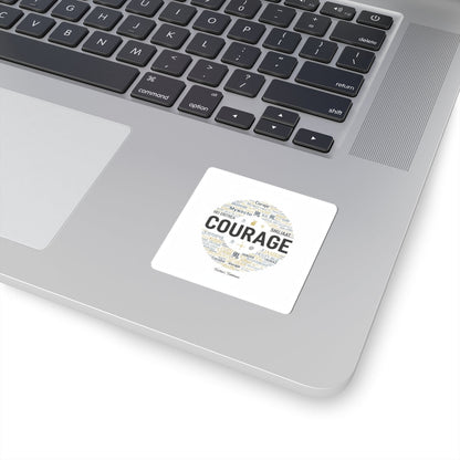 Courage word cloud Sticker | Fresh-Start Minimalism, neutral typography