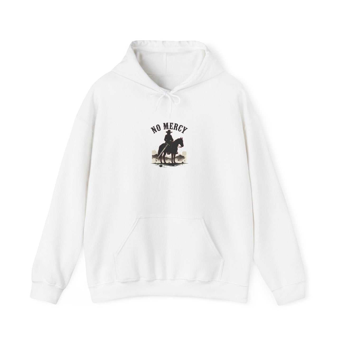No Mercy Cowboy Skull Hoodie | western skull art, gothic Americana