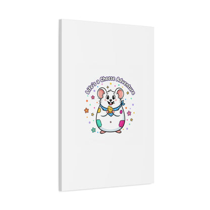 Life's a Cheese Adventure Canvas | Rodent-Core rat art print