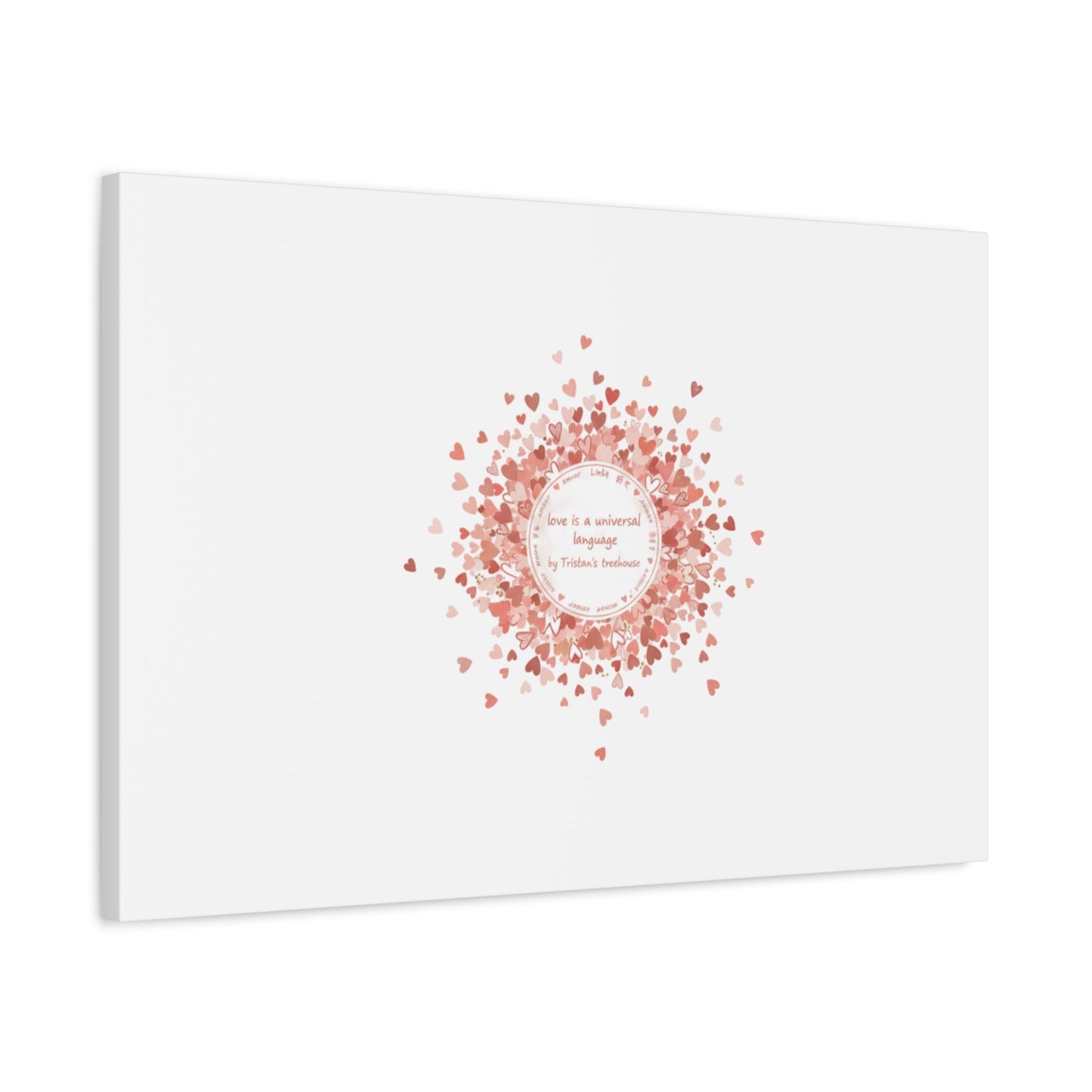 Tiny Heart Confetti Canvas | Matte Stretched Wall Art