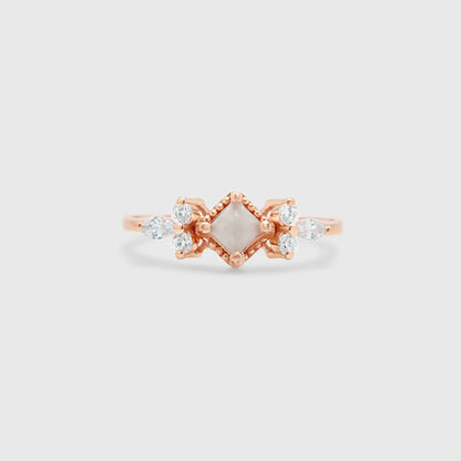 Dainty Square and Marquise Ring