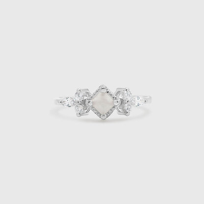 Dainty Square and Marquise Ring