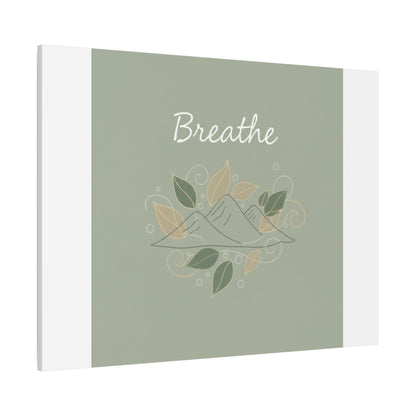 Breathe Mountain Line Canvas | Nature Symbols, Minimal Forest Wall Art