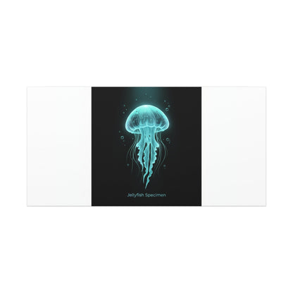 Bioluminescent Jellyfish Art Canvas | Deep Sea Aesthetic, Neon Glow