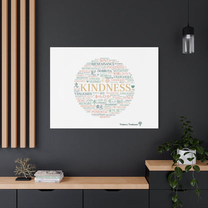 Kindness Word Cloud Canvas | Fresh Start Minimalist Wall Art