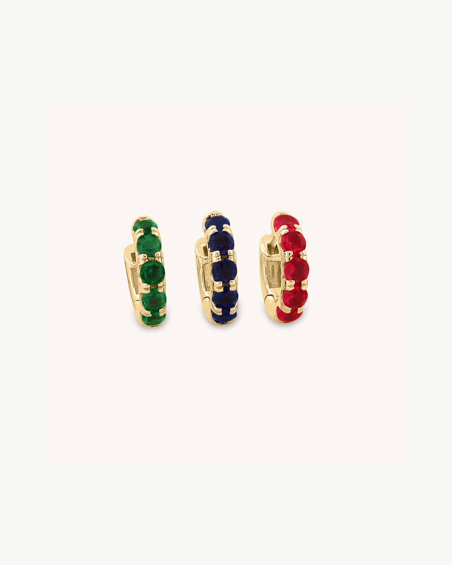 Birthstones Huggie Hoops