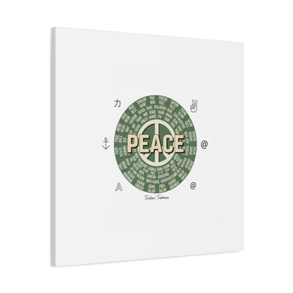 Peace doodle canvas | hand drawn sketch aesthetic, handwritten message