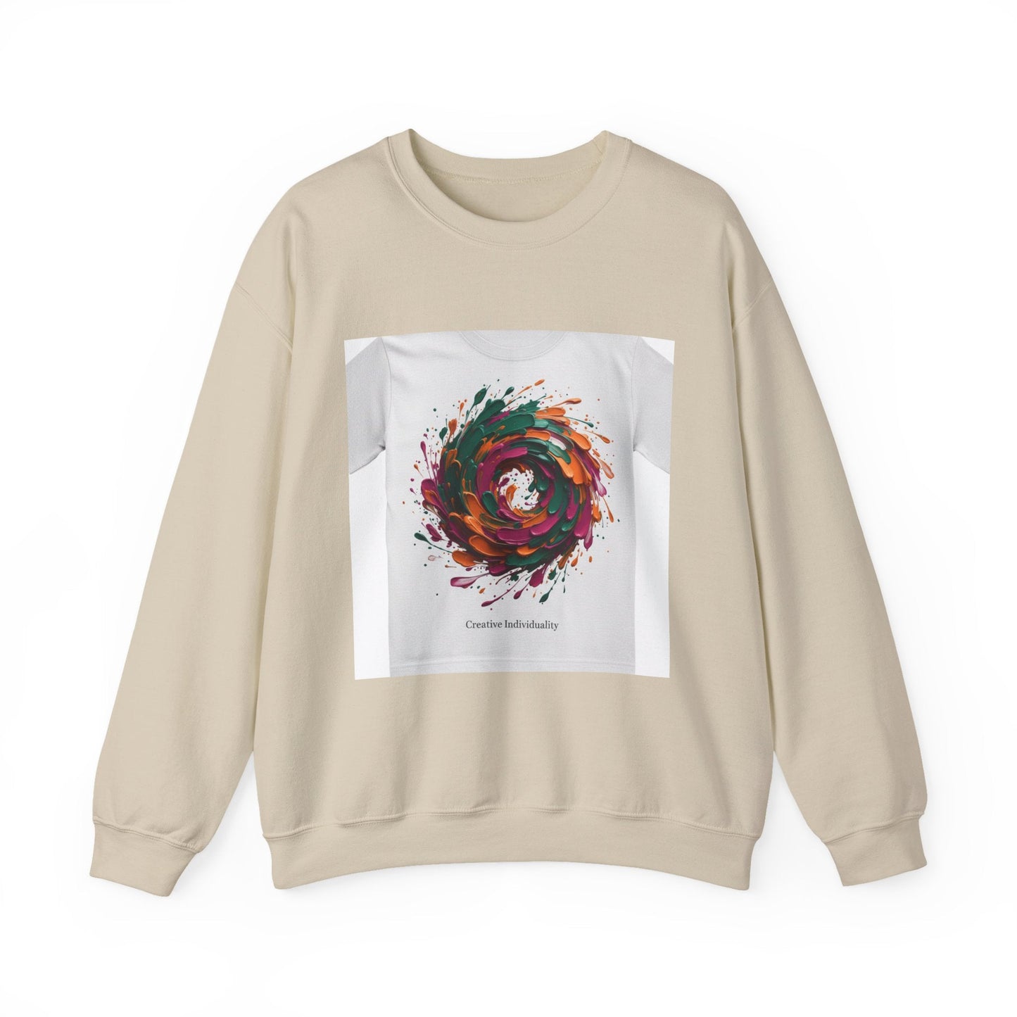 Painterly Abstract Floral Swirl Sweatshirt | artsy brushstroke apparel