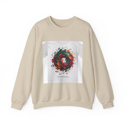 Painterly Abstract Floral Swirl Sweatshirt | artsy brushstroke apparel