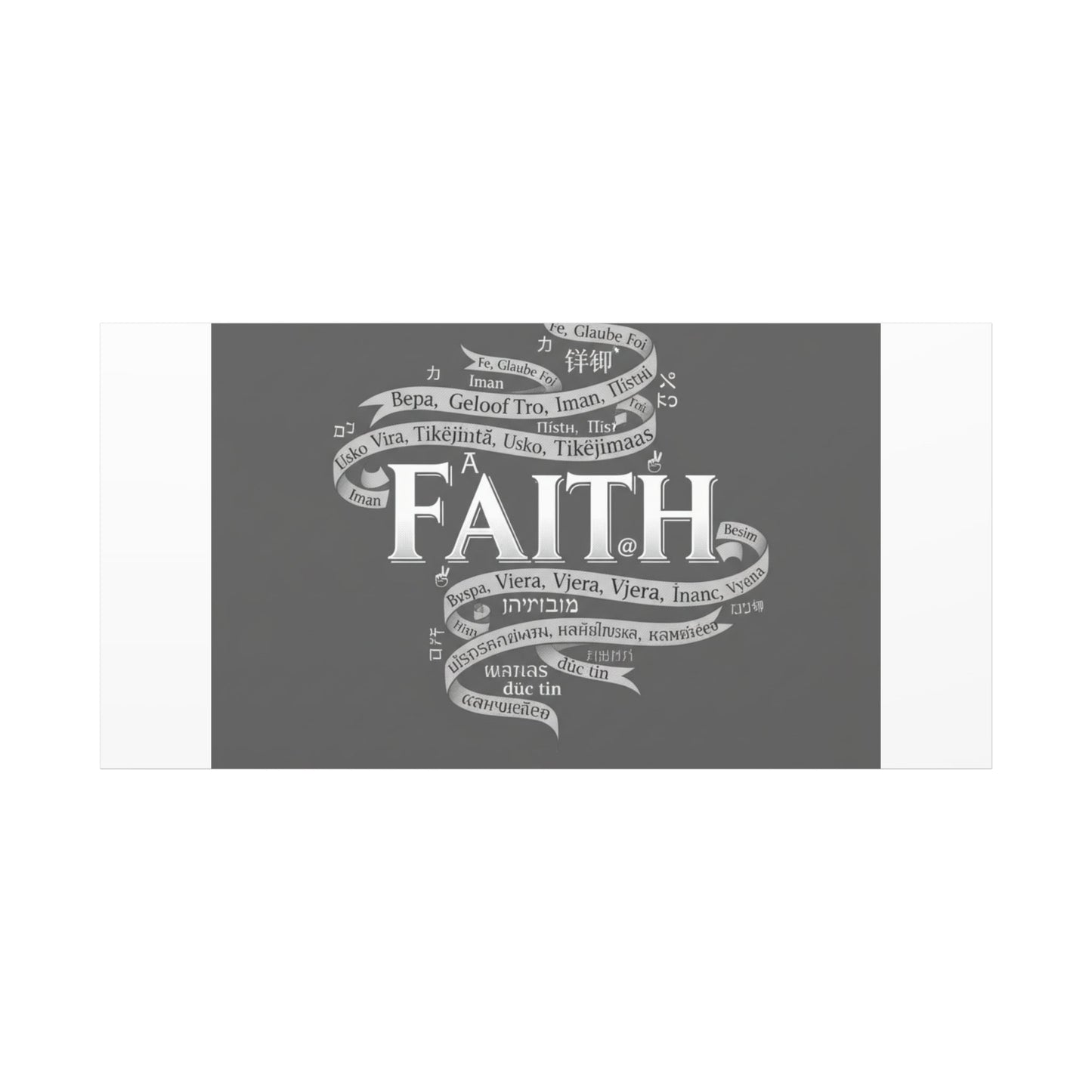 handwritten faith ribbon Canvas | sketch aesthetic, doodle design