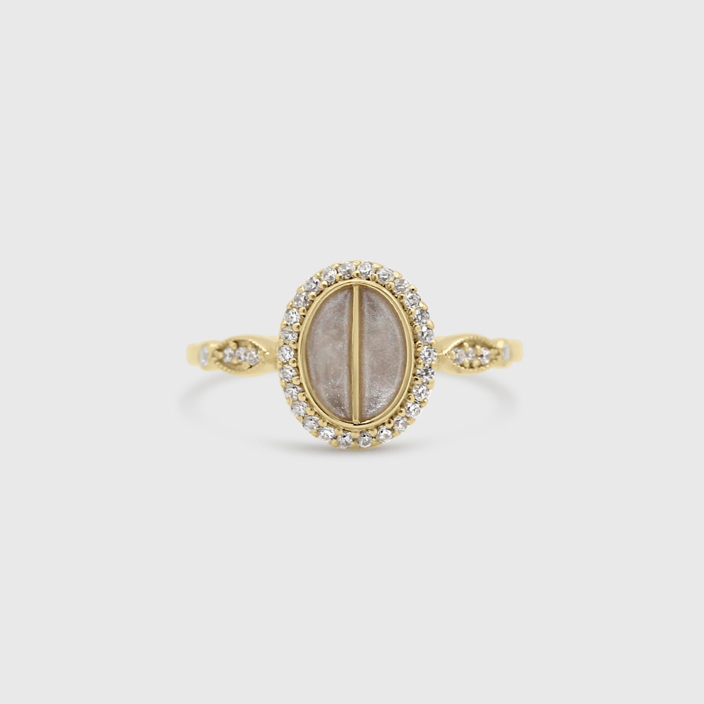 Split Stone Oval Ring