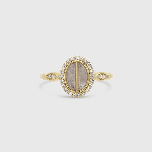 Split Stone Oval Ring