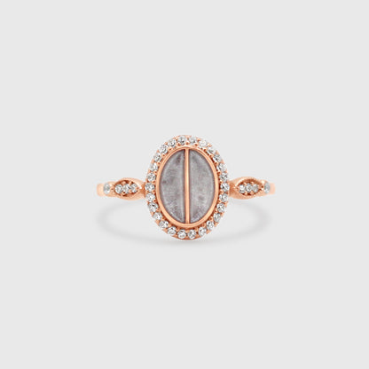 Split Stone Oval Ring