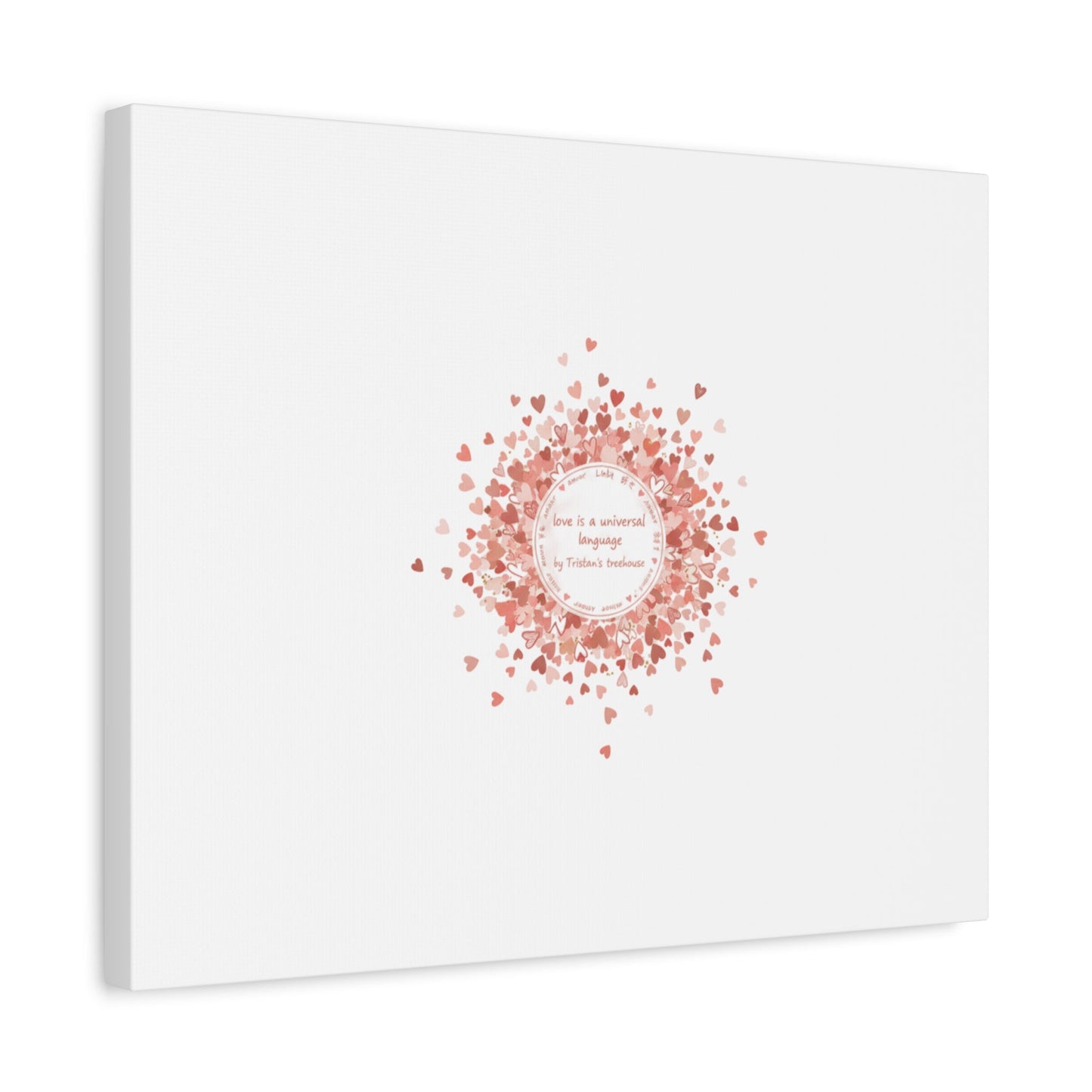 Tiny Heart Confetti Canvas | Matte Stretched Wall Art
