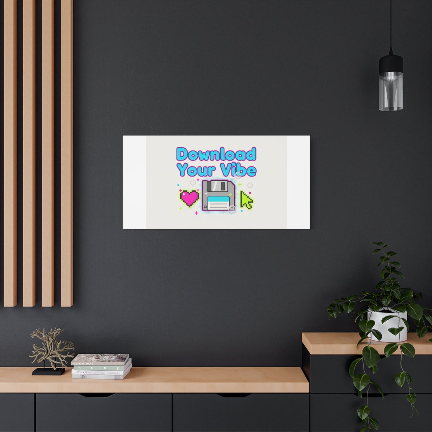 Download Your Vibe Canvas | Y2K Retro Tech, Pixel Floppy Disk Poster