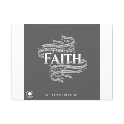 handwritten faith ribbon Canvas | sketch aesthetic, doodle design