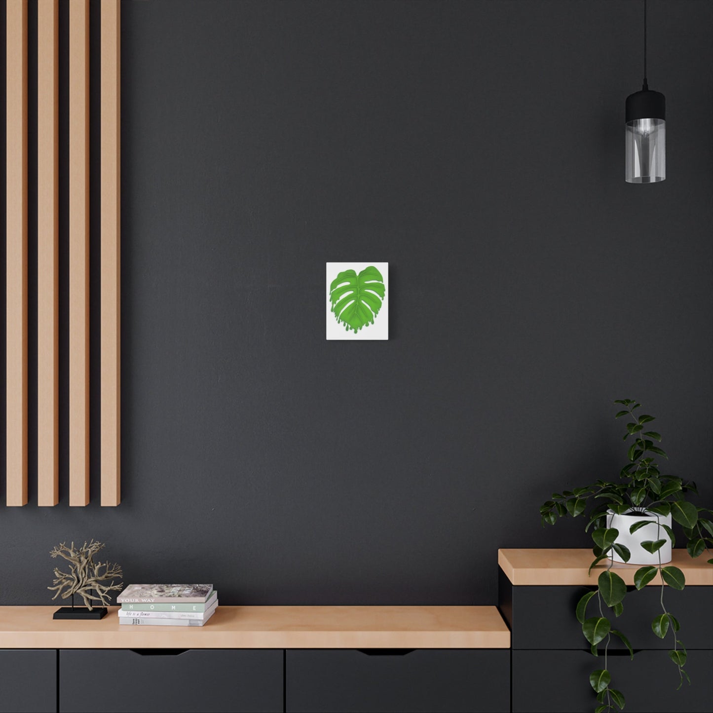 Melting Monstera Canvas Print – Botanical Wall Art