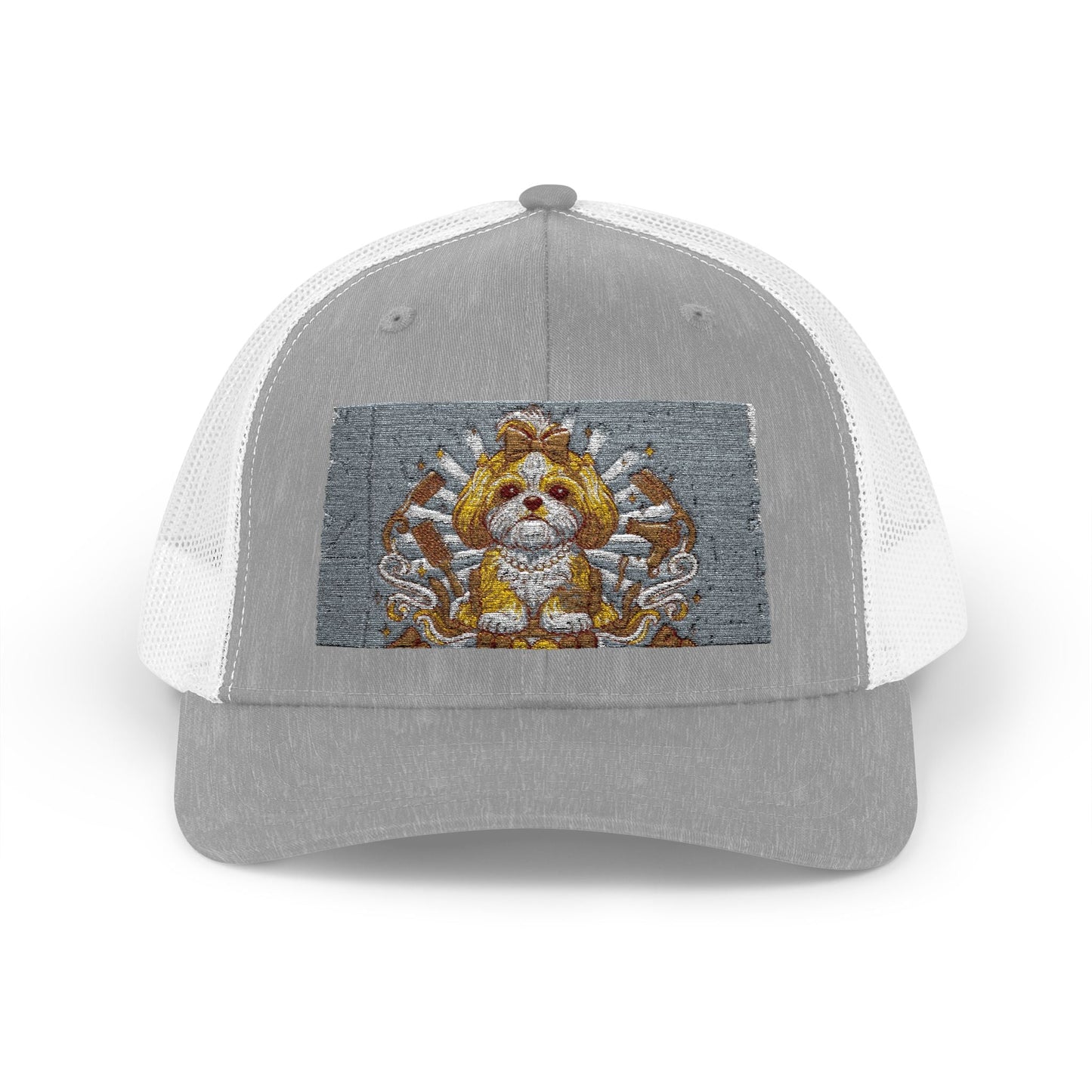 Trucker Cap — Gold Floral Mandala Patch Snapback