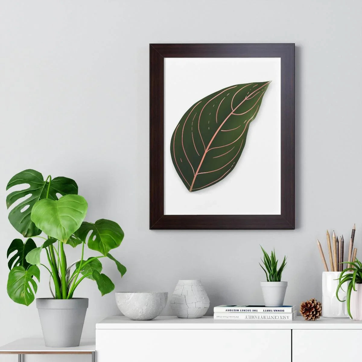 Aglaonema Rotundum Framed Print – Botanical Wall Art