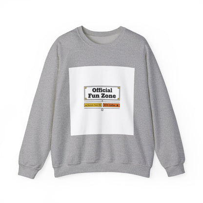 Official Fun Zone Sweatshirt | Office Sign Parody, Workplace Humor