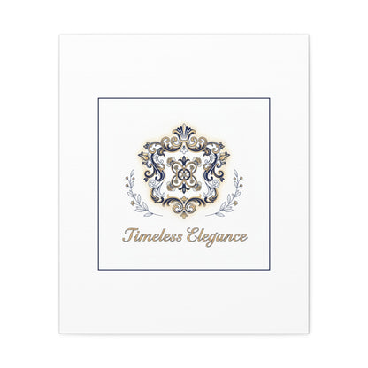 Ornate Brooch Emblem Canvas | Vintage Formalwear Accents, Baroque Print