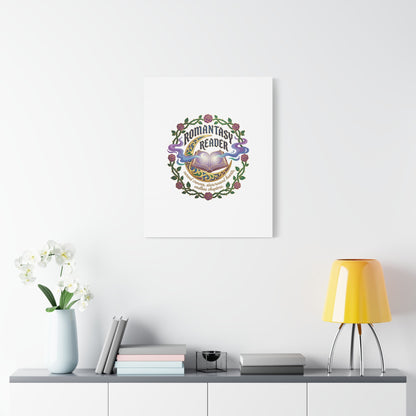 Romantasy Reader Canvas Print | enchanted bookish celestial gothic