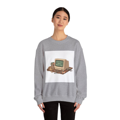I’ll Try Again Next Year Crewneck Sweatshirt | Resolution Joke, Retro Computer