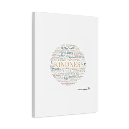 Kindness Word Cloud Canvas | Fresh Start Minimalist Wall Art