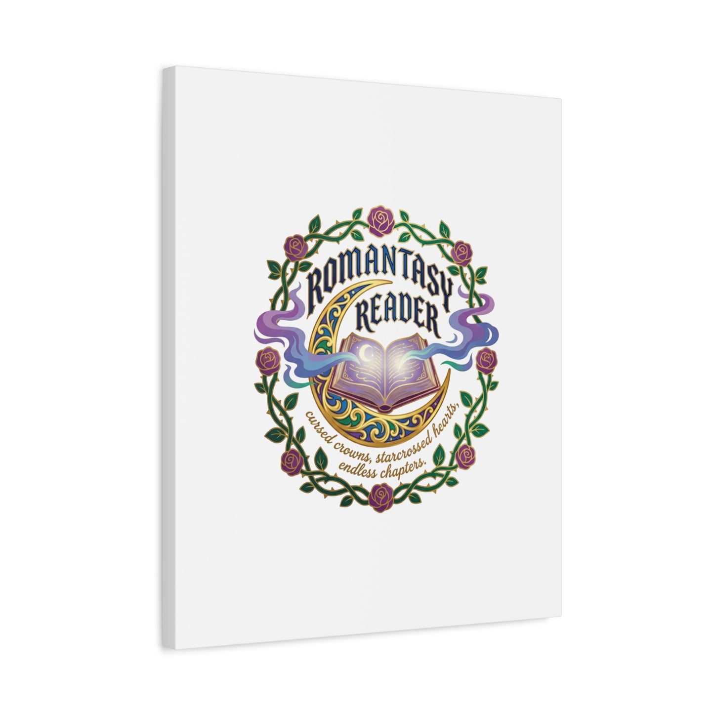 Romantasy Reader Canvas Print | enchanted bookish celestial gothic