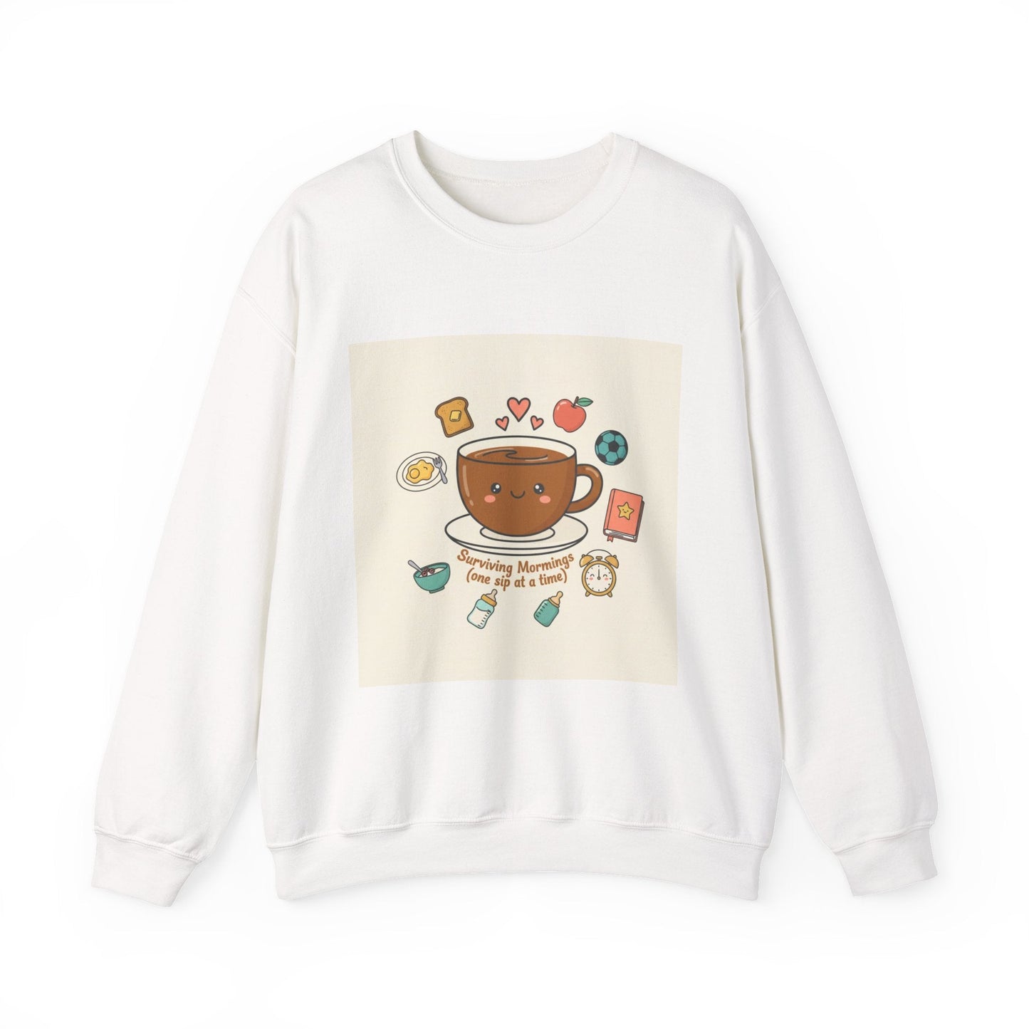 Morning Chaos Coffee Mom Sweatshirt | parenting morning humor, tired parent shirt