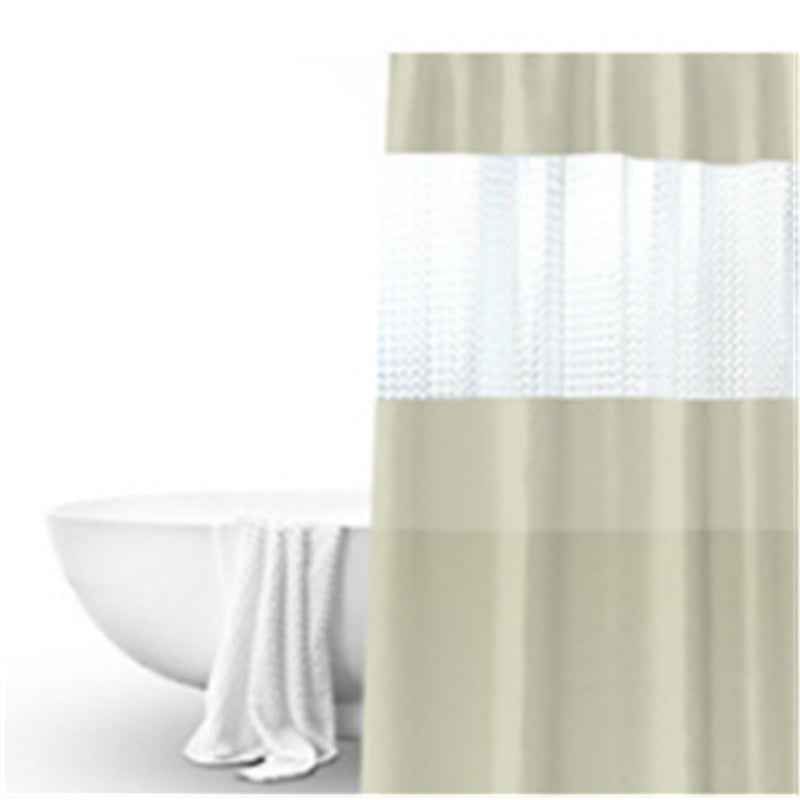 Pure color thick stitching shower curtain