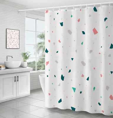 Bathroom Ins Morandi Terrazzo Shower Curtain