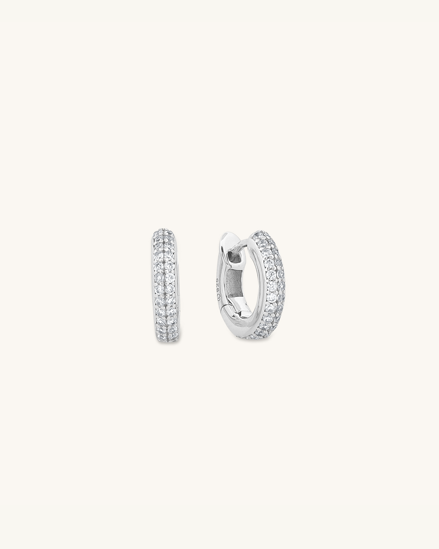 Pave Hoop Earrings