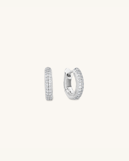 Pave Hoop Earrings