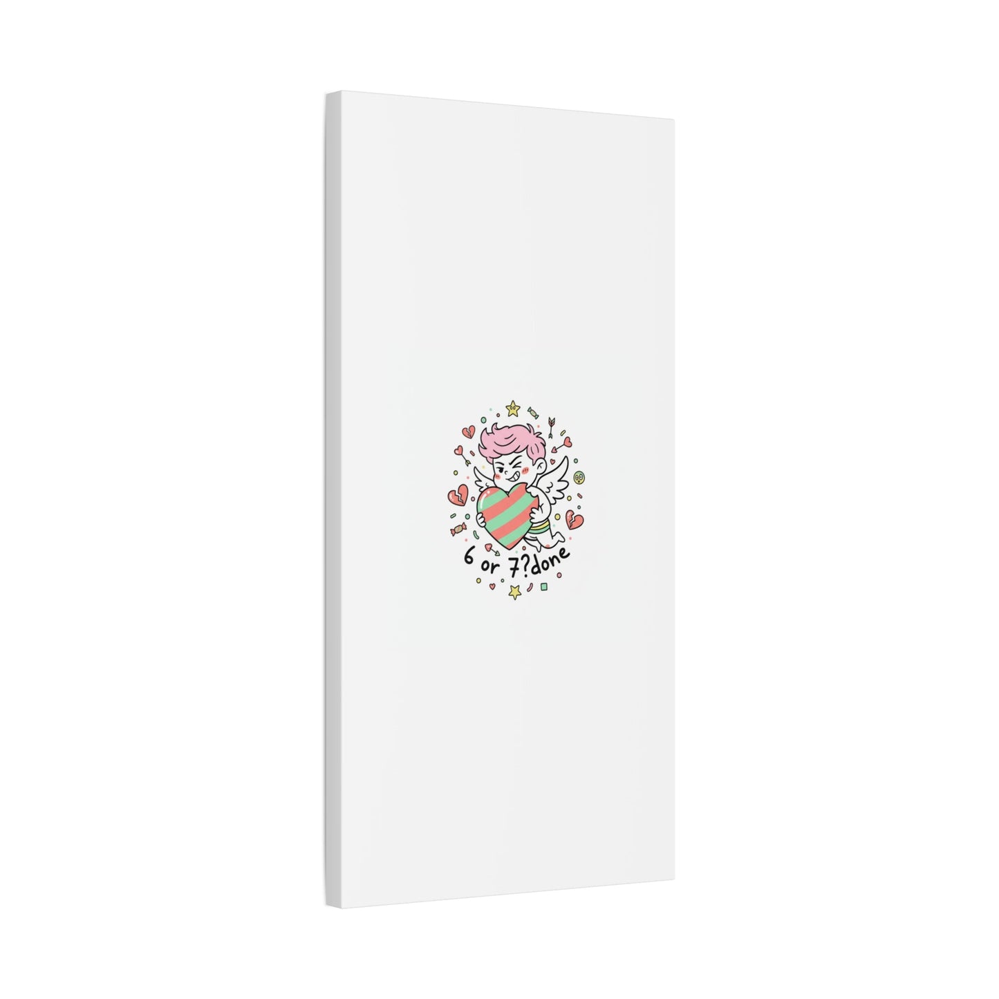 Weird Cupid heart illustration Canvas | Weird Valentine, quirky chaotic love