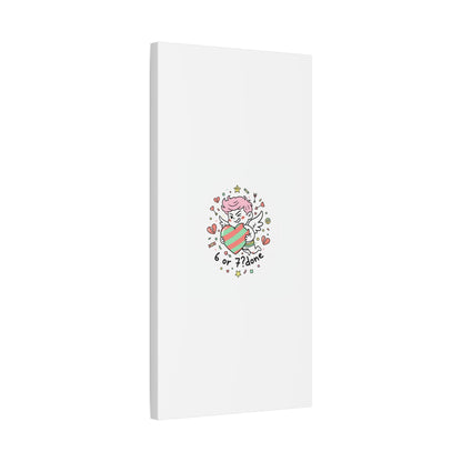 Weird Cupid heart illustration Canvas | Weird Valentine, quirky chaotic love