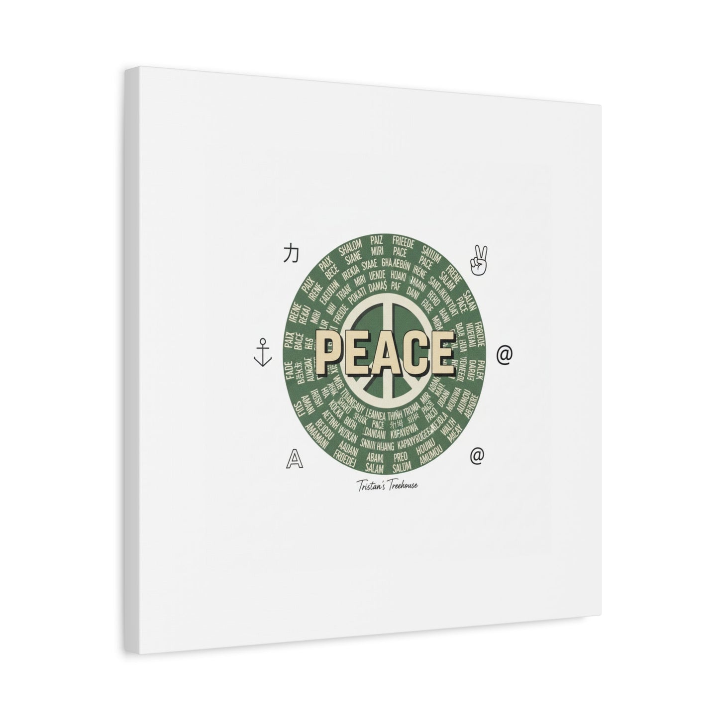 Peace doodle canvas | hand drawn sketch aesthetic, handwritten message