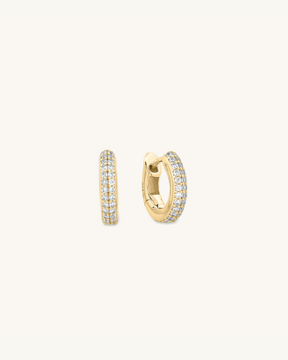 Pave Hoop Earrings