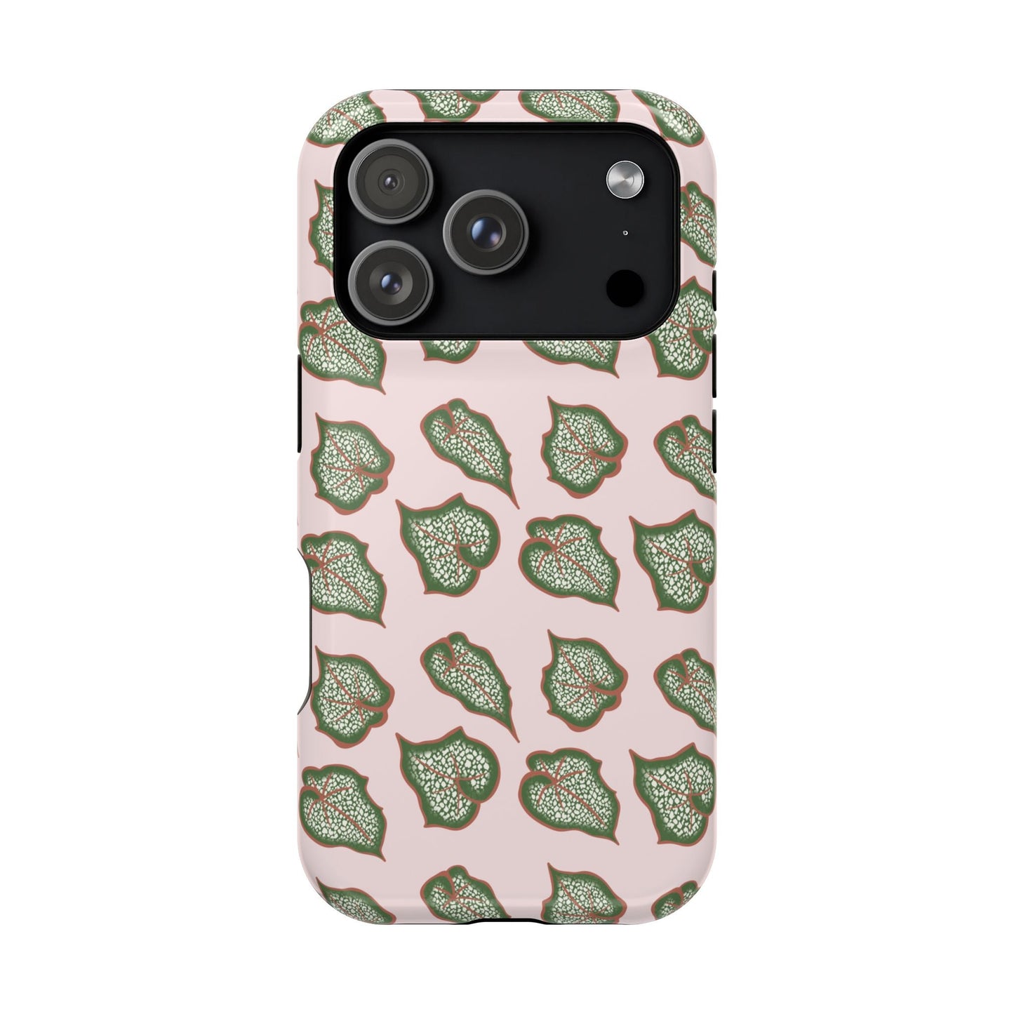 Begonia Pattern Phone Case – Dual Layer Protective Cover