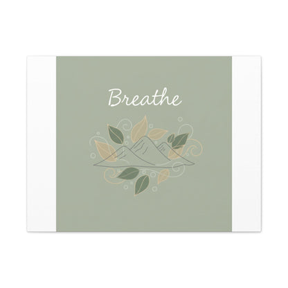 Breathe Mountain Line Canvas | Nature Symbols, Minimal Forest Wall Art