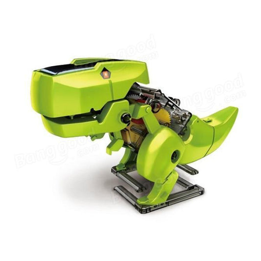DIY 4-in-1 Transforming Solar Powered Robot Kit - STEM Educational Dinosaur Toy