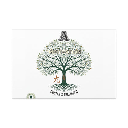 Handwritten Doodle Tree Canvas | Matte Stretched Wall Art