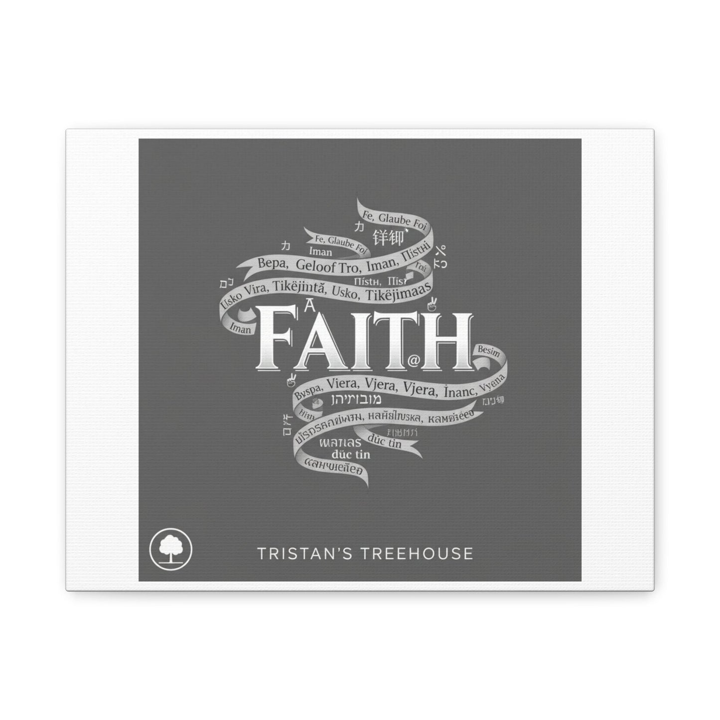 handwritten faith ribbon Canvas | sketch aesthetic, doodle design