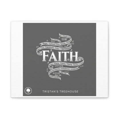 handwritten faith ribbon Canvas | sketch aesthetic, doodle design
