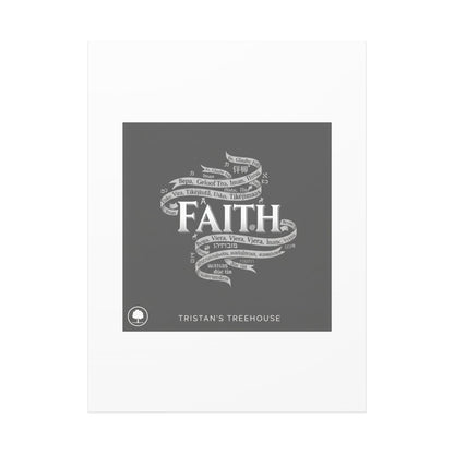 handwritten faith ribbon Canvas | sketch aesthetic, doodle design