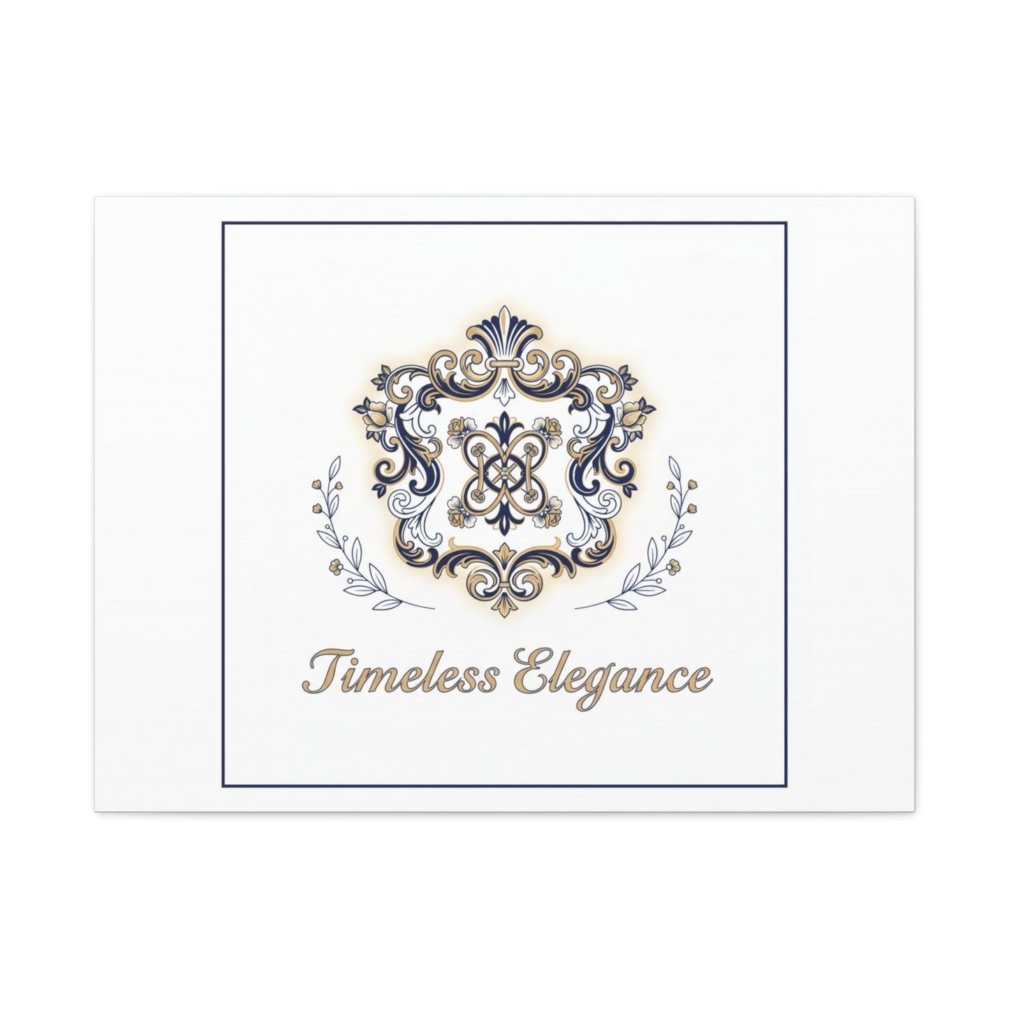 Ornate Brooch Emblem Canvas | Vintage Formalwear Accents, Baroque Print
