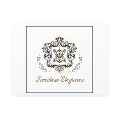 Ornate Brooch Emblem Canvas | Vintage Formalwear Accents, Baroque Print