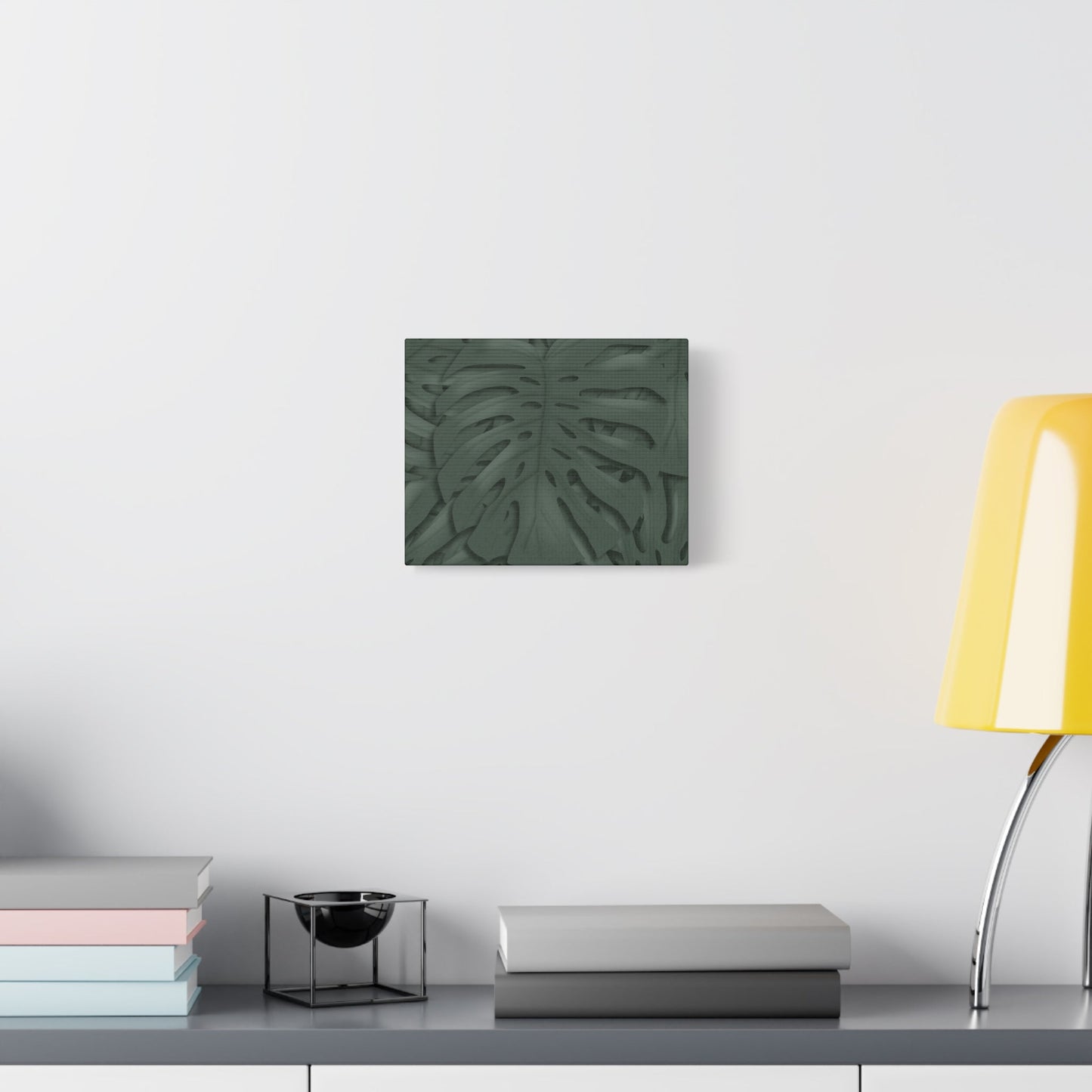 Deep Green Monstera Canvas Print – Botanical Wall Art