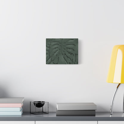Deep Green Monstera Canvas Print – Botanical Wall Art